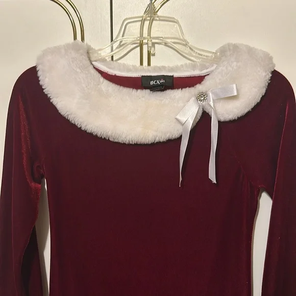 BCXgirl stretch red velvet Christmas dress - Picture 4 of 11